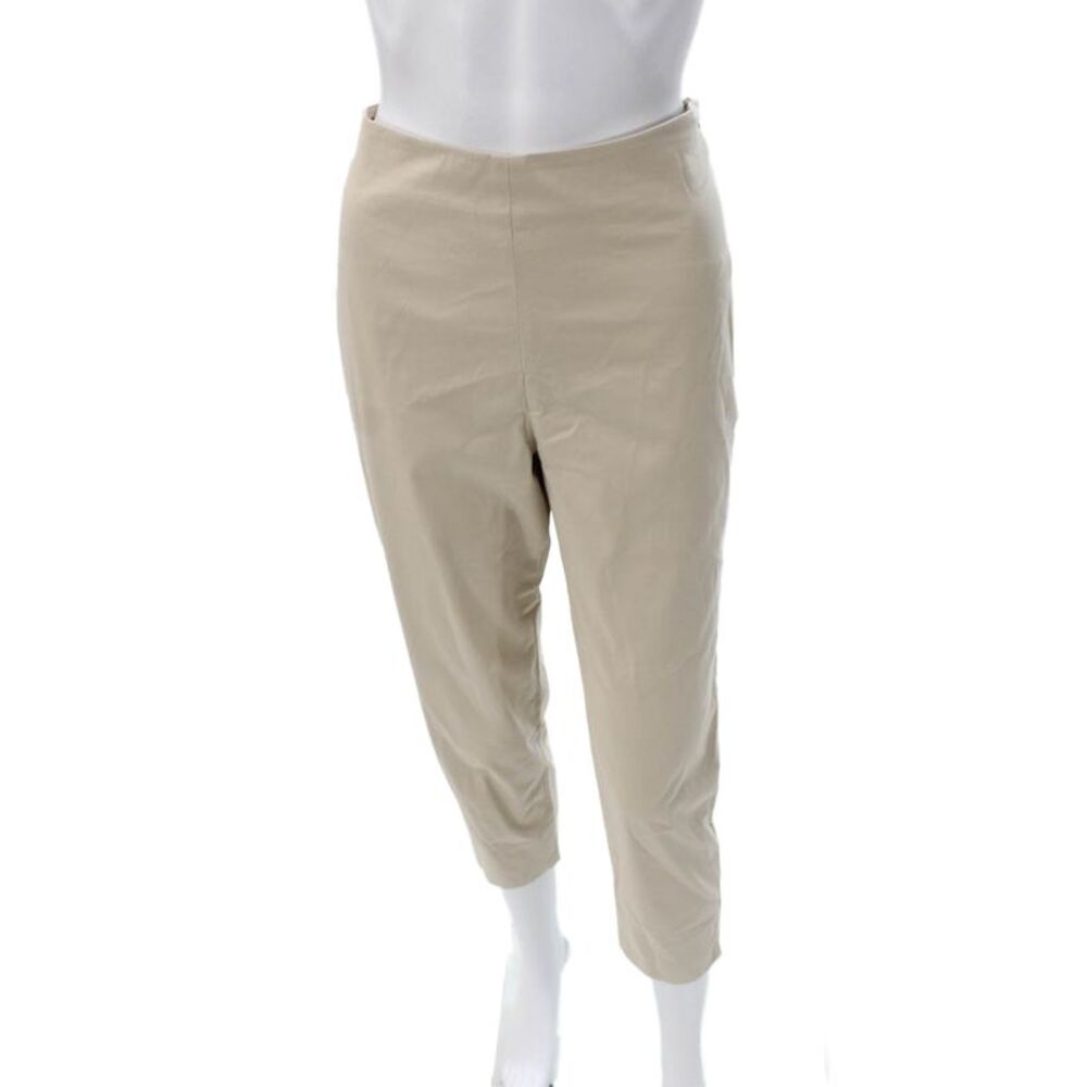 Leggiadro Womens Cropped Beige Pants Size 6